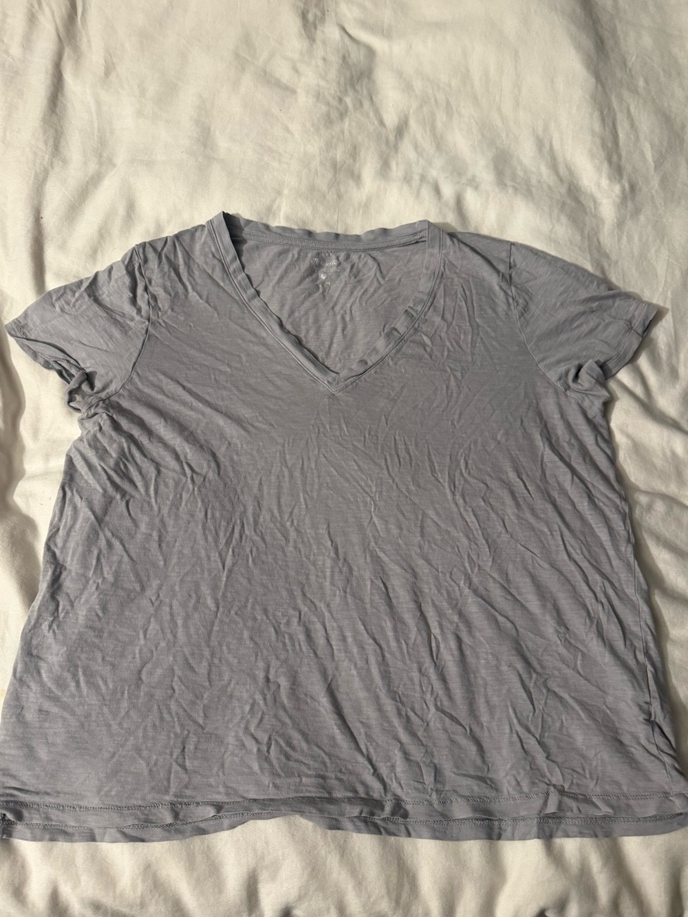 Madewell Women's V-Neck Gray Short Sleeve Tee